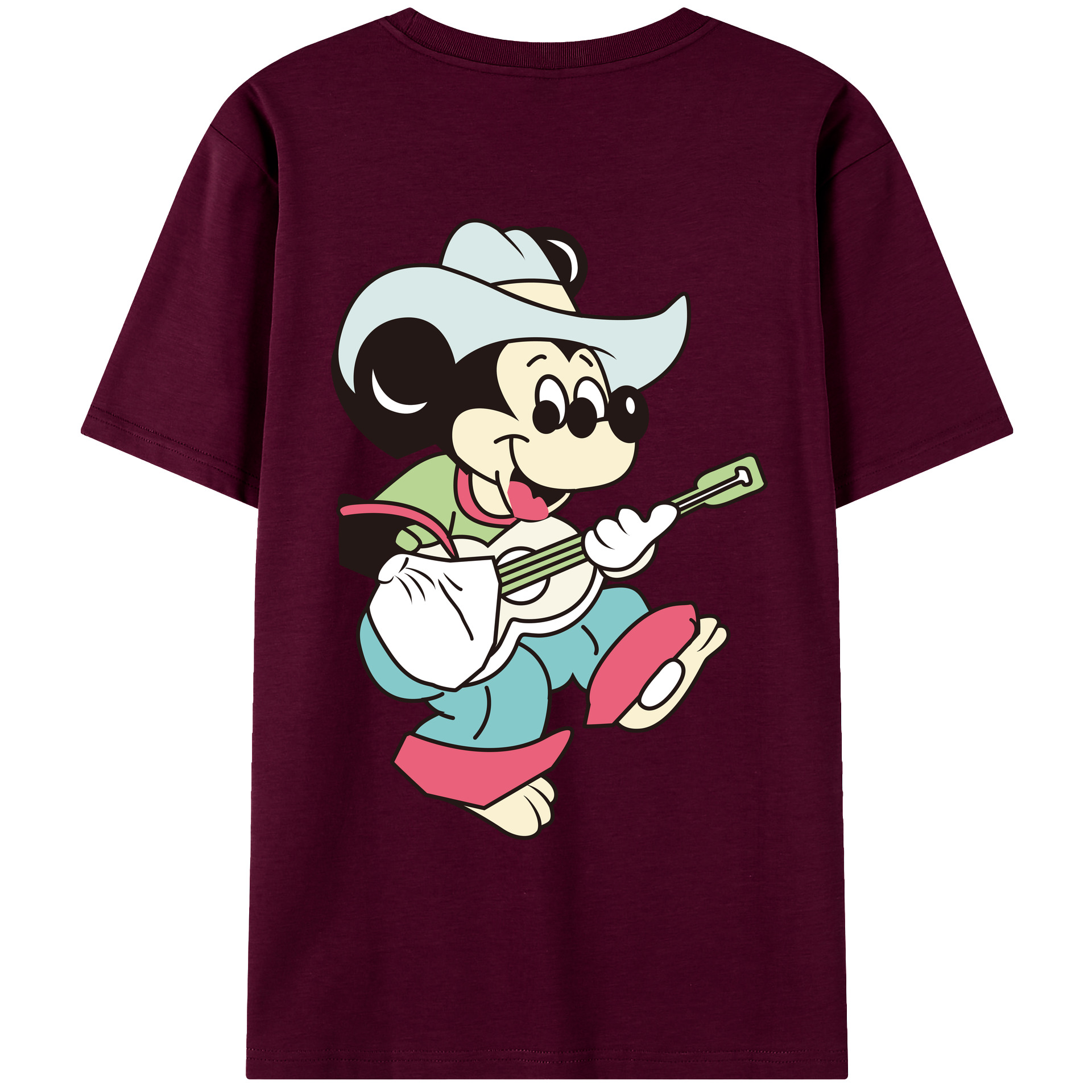 （画像用） ミッキーマウス Mickey Mouse レディース半袖Tシャツ(バックプリント)